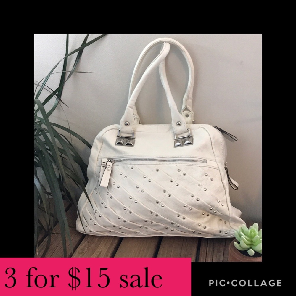 Elle Lafidelle white faux leather purse